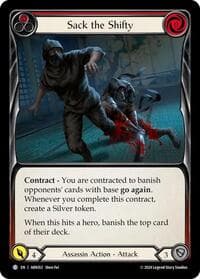 Sack the Shifty (Red) - Blitz Deck: The Hunted - Arakni - Flesh and Blood TCG card