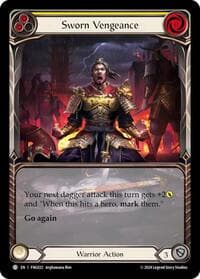 Sworn Vengeance (Yellow) (Extended Art) - Blitz Deck: The Hunted - Fang - Flesh and Blood TCG card
