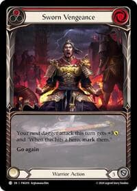 Sworn Vengeance (Red) (Extended Art) - Blitz Deck: The Hunted - Fang - Flesh and Blood TCG card