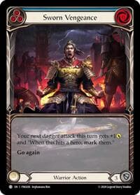 Sworn Vengeance (Blue) (Extended Art) - Blitz Deck: The Hunted - Fang - Flesh and Blood TCG card