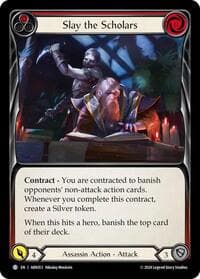 Slay the Scholars (Red) - Blitz Deck: The Hunted - Arakni - Flesh and Blood TCG card
