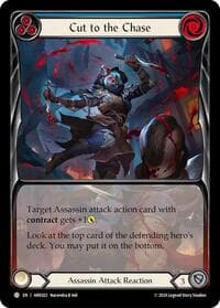 Cut to the Chase (Blue) (Extended Art) - Blitz Deck: The Hunted - Arakni - Flesh and Blood TCG card