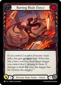 Burning Blade Dance (Red) - Blitz Deck: The Hunted - Cindra - Flesh and Blood TCG card