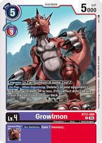 Growlmon - World Convergence - Digimon Card Game card