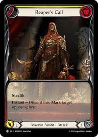 Reaper's Call (Yellow) (Extended Art) - Blitz Deck: The Hunted - Arakni, Web of Deceit - Flesh and Blood TCG card