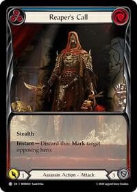 Reaper's Call (Blue) (Extended Art) - Blitz Deck: The Hunted - Arakni, Web of Deceit - Flesh and Blood TCG card