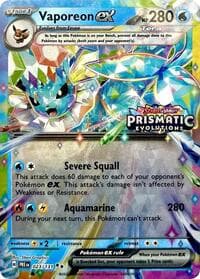 Vaporeon ex - 023/131 (Prismatic Evolutions Stamp) - Miscellaneous Cards & Products - Pokemon card