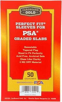 Perfect Fit Sleeves for PSA Graded Slabs - No Logo (50-Count) - Cardboard Gold Card Sleeves - Card Sleeves card