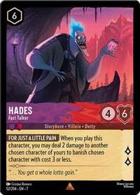 Hades - Fast Talker - Archazia's Island - Disney Lorcana card