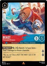 Beast - Frustrated Designer - Archazia's Island - Disney Lorcana card