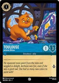 Toulouse - Artistic Kitten - Archazia's Island - Disney Lorcana card