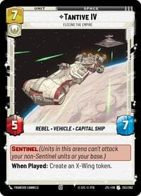 Tantive IV - Fleeing the Empire - Jump to Lightspeed - Star Wars: Unlimited card