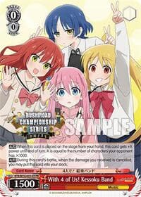 With 4 of Us! Kessoku Band - Bushiroad Event Cards - Weiss Schwarz card
