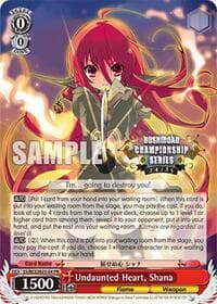 Undaunted Heart, Shana - Bushiroad Event Cards - Weiss Schwarz card