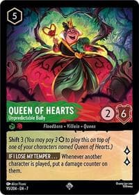 Queen of Hearts - Unpredictable Bully - Archazia's Island - Disney Lorcana card
