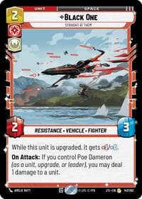 Black One - Straight At Them - Jump to Lightspeed - Star Wars: Unlimited card