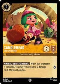 Candlehead - Dedicated Racer - Archazia's Island - Disney Lorcana card
