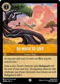 So Much to Give - Archazia's Island - Disney Lorcana card