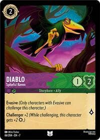 Diablo - Spiteful Raven - Archazia's Island - Disney Lorcana card
