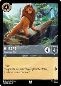 Mufasa - Respected King - Archazia's Island - Disney Lorcana card