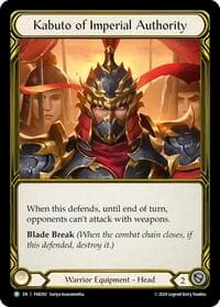 Kabuto of Imperial Authority (Golden) - FAB292 - Flesh and Blood: Promo Cards - Flesh and Blood TCG card