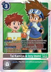 Tai Kamiya & Izzy Izumi - Starter Deck 20: Protector of Light - Digimon Card Game card