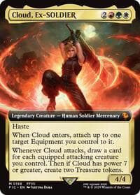 Cloud, Ex-SOLDIER (Extended Art) - Commander: FINAL FANTASY - Magic: The Gathering card
