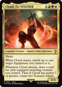 Cloud, Ex-SOLDIER (Surge Foil) - Commander: FINAL FANTASY - Magic: The Gathering card