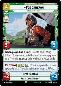 Poe Dameron - One Hell of a Pilot - Jump to Lightspeed - Star Wars: Unlimited card