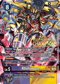 Rhihimon (2025 Regionals Champion) - Release Special Booster 2.0 - Digimon Card Game card