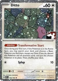 Ditto - 132/165 (Cosmos Holo) - Prize Pack Series Cards - Pokemon card