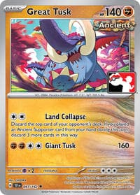 Great Tusk - Prize Pack Series Cards - Pokemon card