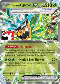 Teal Mask Ogerpon ex - 025/167 (Prize Pack Series 6) - Prize Pack Series Cards - Pokemon card