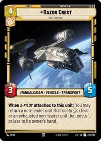 Razor Crest - Ride for Hire - Jump to Lightspeed - Star Wars: Unlimited card