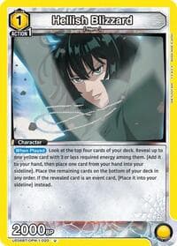 Hellish Blizzard (020) - UE06BT: One Punch Man - Union Arena card