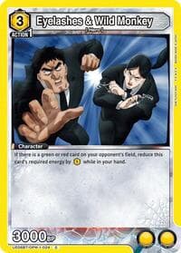 Eyelashes & Wild Monkey - UE06BT: One Punch Man - Union Arena card
