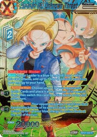 Android 18, Unknown Threat (Gold-Stamped) - History of Z - Dragon Ball Super: Masters card