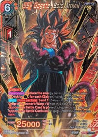 SS4 Gogeta, Bold Arrival (Gold-Stamped) - History of Z - Dragon Ball Super: Masters card
