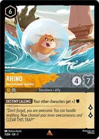 Rhino - Motivational Speaker - Archazia's Island - Disney Lorcana card