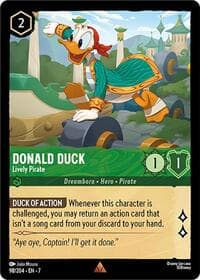 Donald Duck - Lively Pirate - Archazia's Island - Disney Lorcana card
