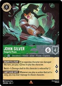 John Silver - Vengeful Pirate - Archazia's Island - Disney Lorcana card