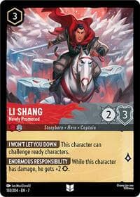Li Shang - Newly Promoted - Archazia's Island - Disney Lorcana card