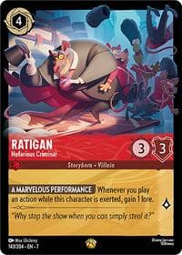 Ratigan - Nefarious Criminal - Archazia's Island - Disney Lorcana card