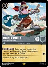 Mickey Mouse - Inspirational Warrior - Archazia's Island - Disney Lorcana card