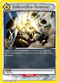 Incineration Cannons - UE06ST: One Punch Man Starter Deck - Union Arena card