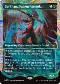 Sarkhan, Dragon Ascendant (0413) (Showcase) (Halo Foil) - Tarkir: Dragonstorm - Magic: The Gathering card