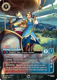 Belle - Mechanic Extraordinaire (Enchanted) - Archazia's Island - Disney Lorcana card