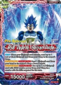 Vegeta // SSB Vegeta, Saiyan Pride - History of Z Pre-Release Cards - Dragon Ball Super: Masters card