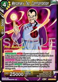 Mercenary Tao, Confrontation - History of Z Pre-Release Cards - Dragon Ball Super: Masters card