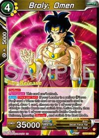Broly, Omen - History of Z Pre-Release Cards - Dragon Ball Super: Masters card